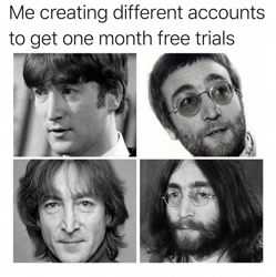 Size: 1080x1083 | Tagged: safe, 4 panel comic, caption, john lennon, text, twitter screenshot