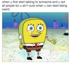 Size: 1200x1066 | Tagged: safe, caption, relatable, smiling, spongebob squarepants, spongebob squarepants (character), text